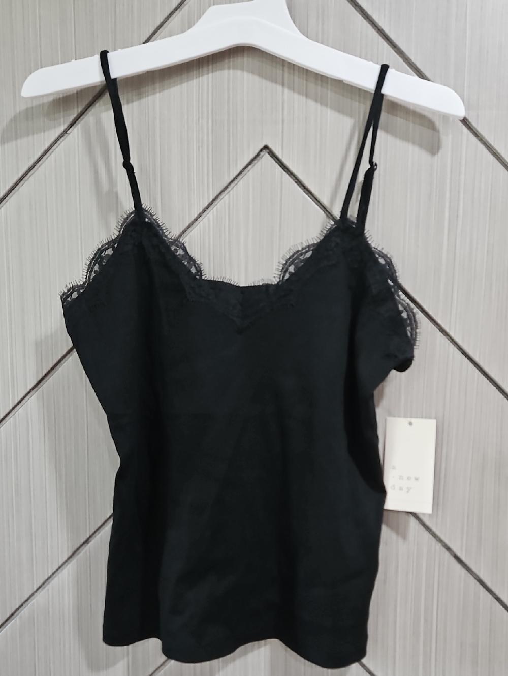 a new day Black Lace Trim Camisole